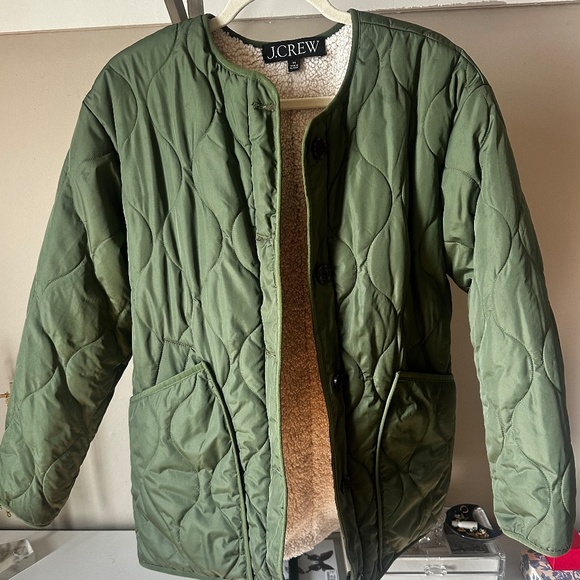 Jcrew Revsersible Puufer/Sherpa Jacket - Picture 3 of 5